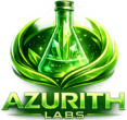 glowing green logo of azurith labs